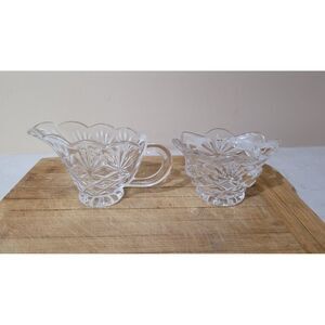 Vintage Shannon Crystal Designs Of Ireland Creamer and Sugar Set‎